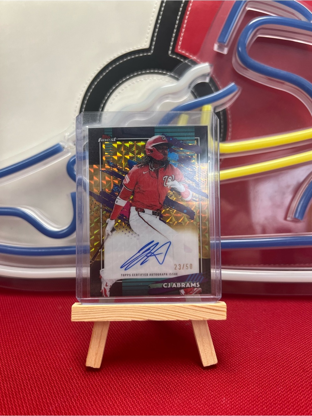 Topps Finest C.J. Abrams Autograph FA-CA Gold Refractor #/50